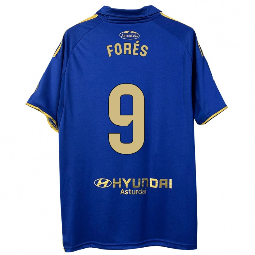 Danxen Herren Álex Forés #9 Blau Gold Heimtrikot Trikot 2025/26 T-Shirt Schweiz
