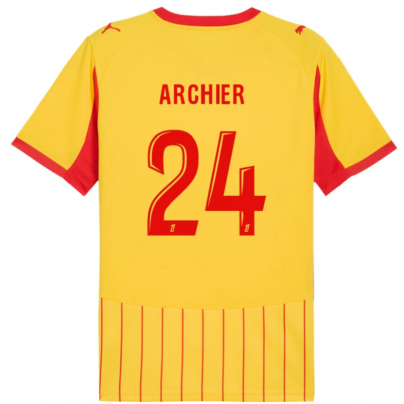 Danxen Herren Louann Archier #24 Gelb Rot Heimtrikot Trikot 2025/26 T-Shirt Schweiz