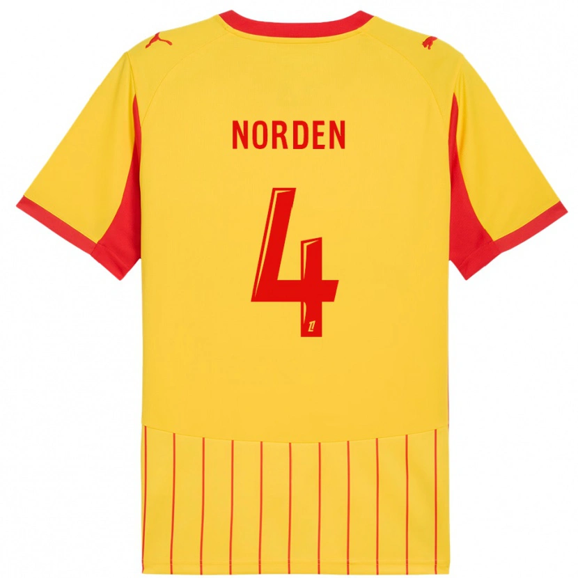 Danxen Herren Doreen Norden #4 Gelb Rot Heimtrikot Trikot 2025/26 T-Shirt Schweiz