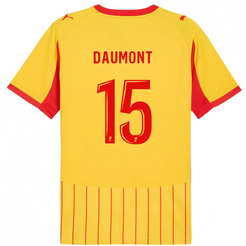 Danxen Herren Camille Daumont #15 Gelb Rot Heimtrikot Trikot 2025/26 T-Shirt Schweiz