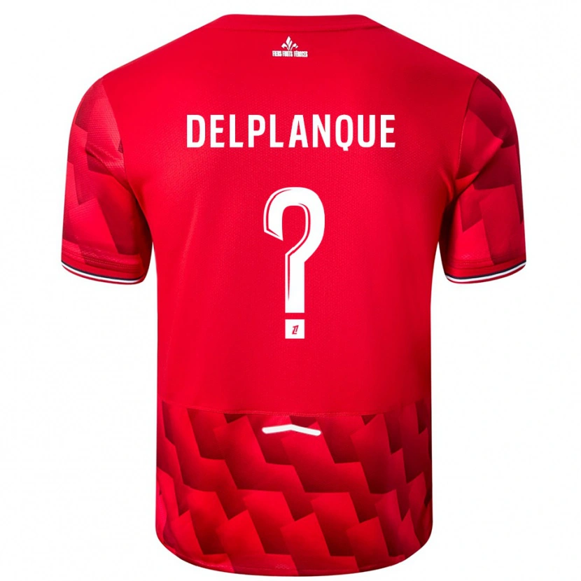 Danxen Herren Gaël Delplanque #0 Rot Weiß Heimtrikot Trikot 2025/26 T-Shirt Schweiz