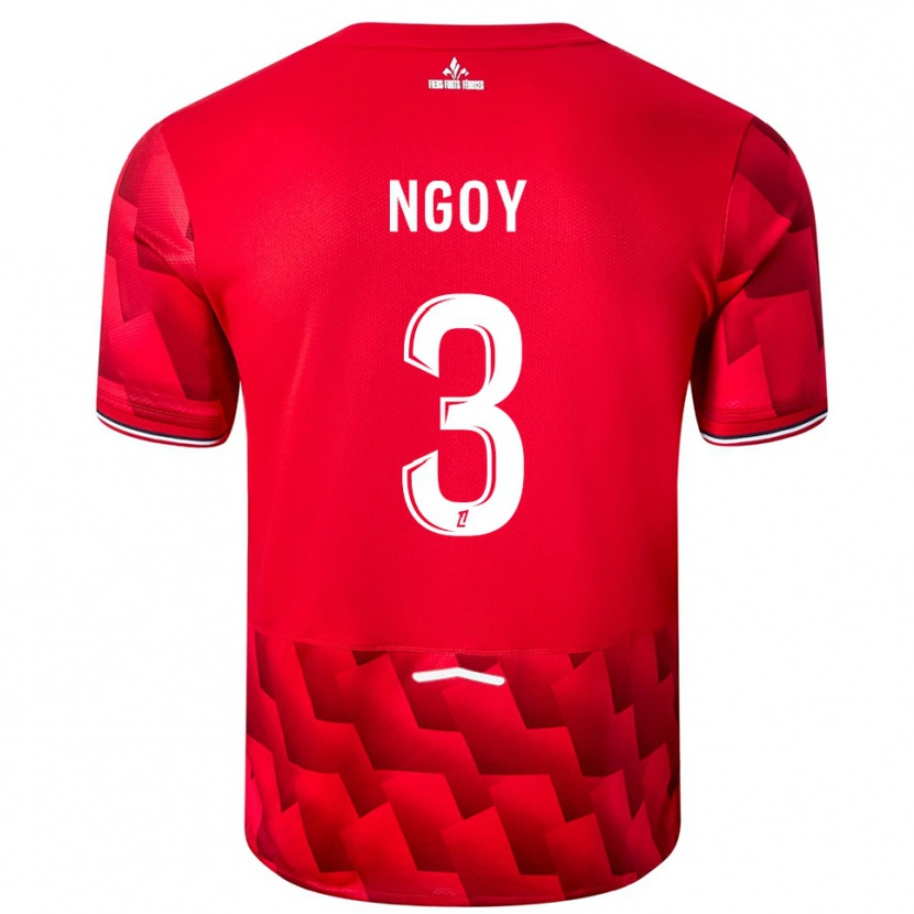 Danxen Herren Nathan Ngoy #3 Rot Weiß Heimtrikot Trikot 2025/26 T-Shirt Schweiz
