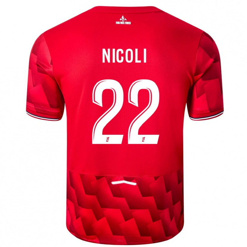 Danxen Herren Morgane Nicoli #22 Rot Weiß Heimtrikot Trikot 2025/26 T-Shirt Schweiz