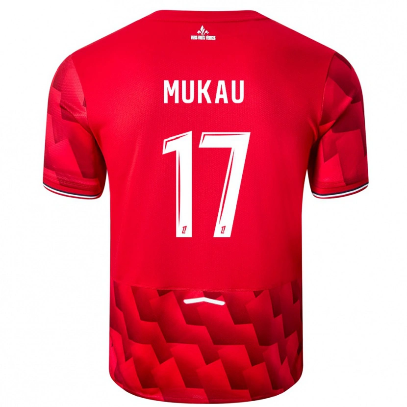 Danxen Herren Ngal'ayel Mukau #17 Rot Weiß Heimtrikot Trikot 2025/26 T-Shirt Schweiz