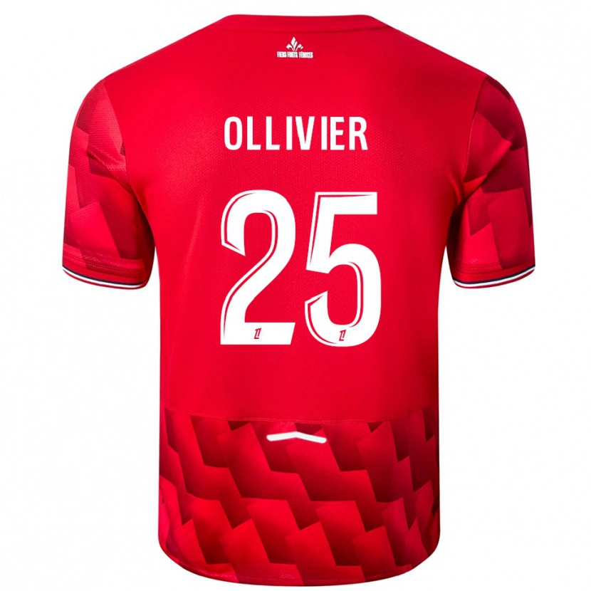Danxen Herren Agathe Ollivier #25 Rot Weiß Heimtrikot Trikot 2025/26 T-Shirt Schweiz