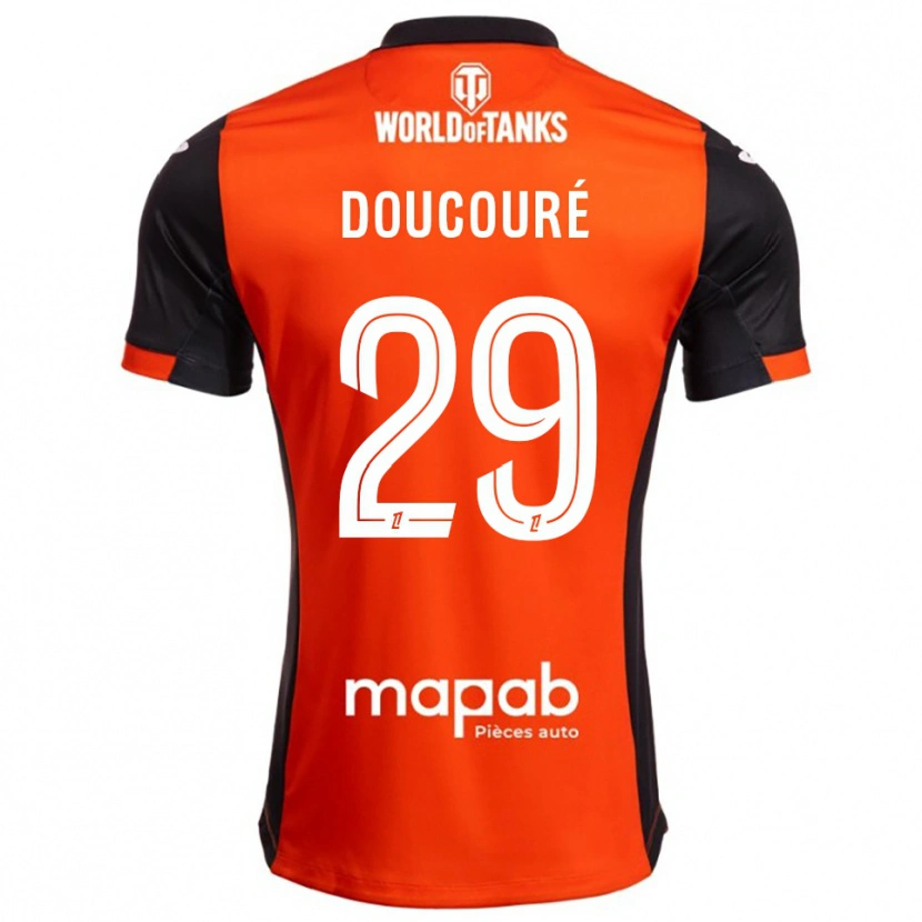 Danxen Herren Siriné Doucouré #29 Schwarz Orange Heimtrikot Trikot 2025/26 T-Shirt Schweiz
