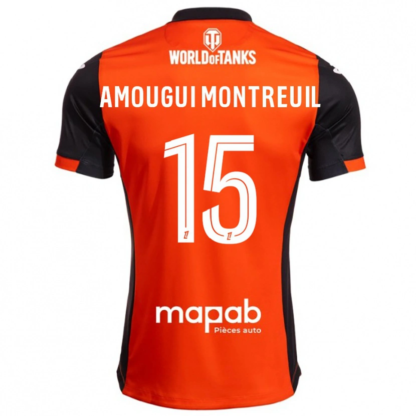 Danxen Herren Maceo Amougui Montreuil #15 Schwarz Orange Heimtrikot Trikot 2025/26 T-Shirt Schweiz