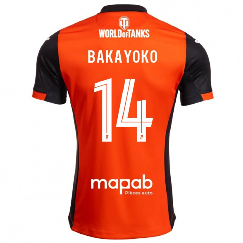 Danxen Herren Tiemoué Bakayoko #14 Schwarz Orange Heimtrikot Trikot 2025/26 T-Shirt Schweiz