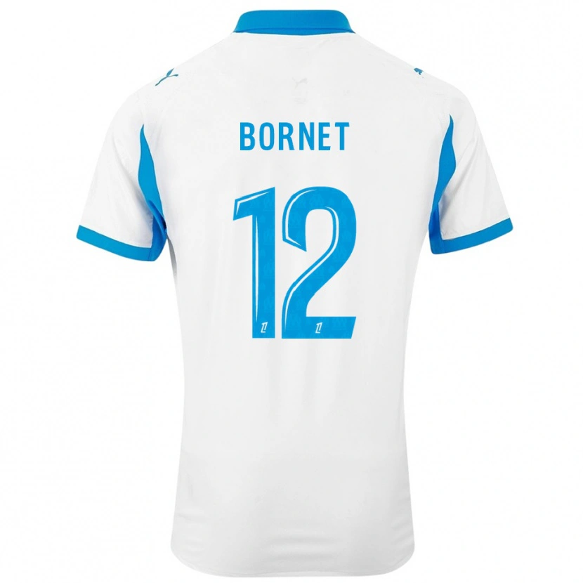 Danxen Herren Camille Bornet #12 Weiß Himmelblau Heimtrikot Trikot 2025/26 T-Shirt Schweiz