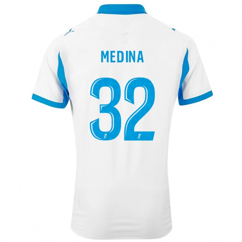 Danxen Herren Facundo Medina #32 Weiß Himmelblau Heimtrikot Trikot 2025/26 T-Shirt Schweiz