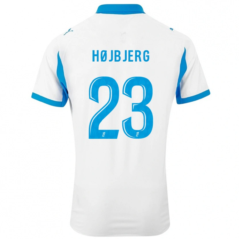 Danxen Herren Pierre-Emile Højbjerg #23 Weiß Himmelblau Heimtrikot Trikot 2025/26 T-Shirt Schweiz