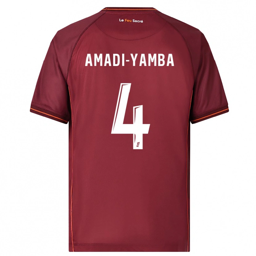 Danxen Herren Nelson Amadi-Yamba #4 Burgunderrot Weiß Heimtrikot Trikot 2025/26 T-Shirt Schweiz