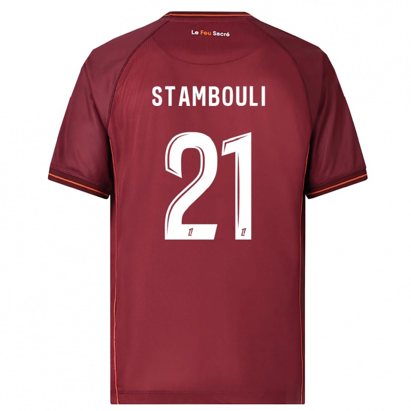 Danxen Herren Benjamin Stambouli #21 Burgunderrot Weiß Heimtrikot Trikot 2025/26 T-Shirt Schweiz