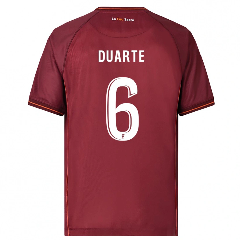 Danxen Herren Diego Duarte #6 Burgunderrot Weiß Heimtrikot Trikot 2025/26 T-Shirt Schweiz