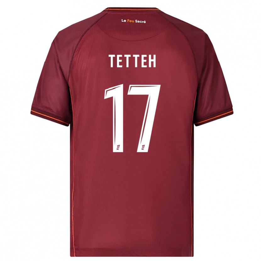 Danxen Herren Benjamin Tetteh #17 Burgunderrot Weiß Heimtrikot Trikot 2025/26 T-Shirt Schweiz