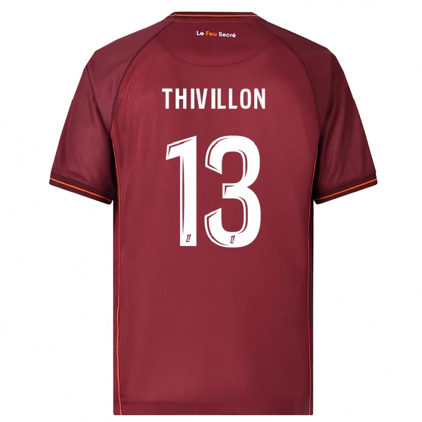 Danxen Herren Lina Thivillon #13 Burgunderrot Weiß Heimtrikot Trikot 2025/26 T-Shirt Schweiz