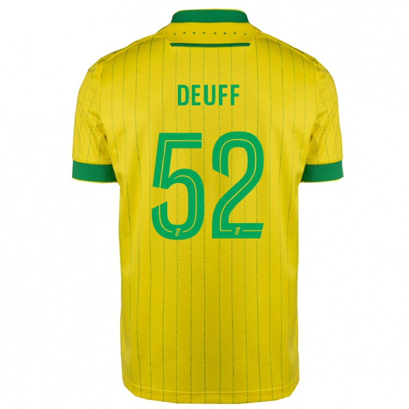 Danxen Herren Bahmed Deuff #52 Gelb Grün Heimtrikot Trikot 2025/26 T-Shirt Schweiz