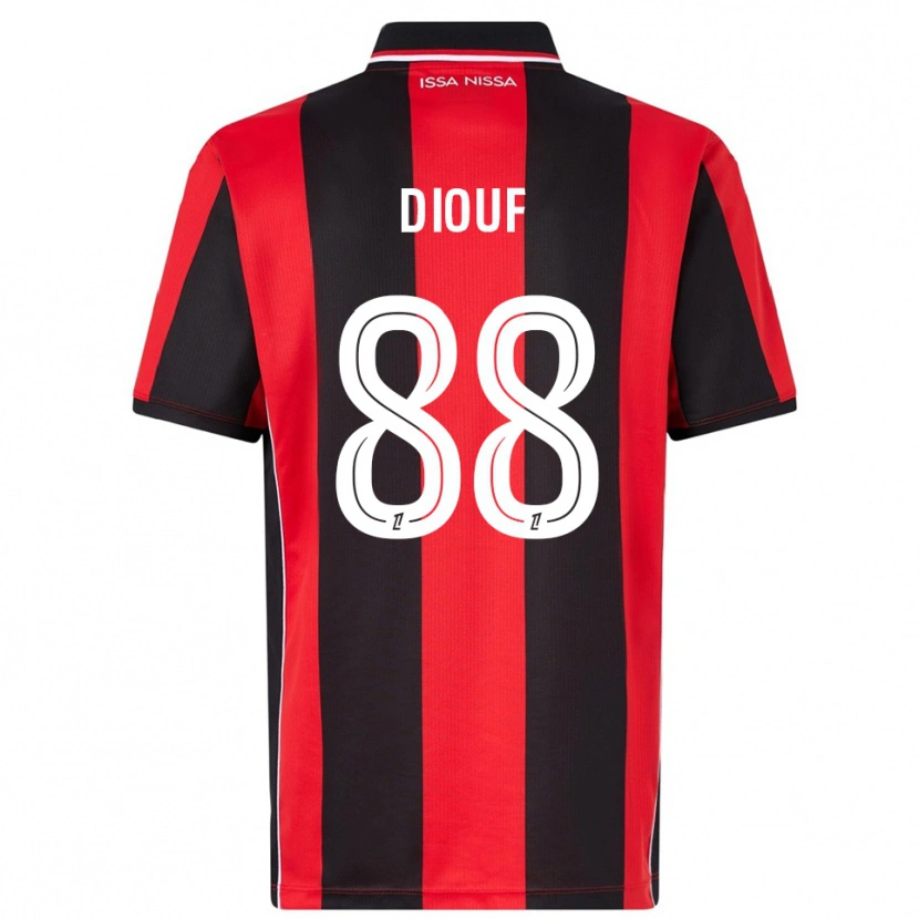 Danxen Herren Yehvann Diouf #88 Rot Schwarz Heimtrikot Trikot 2025/26 T-Shirt Schweiz