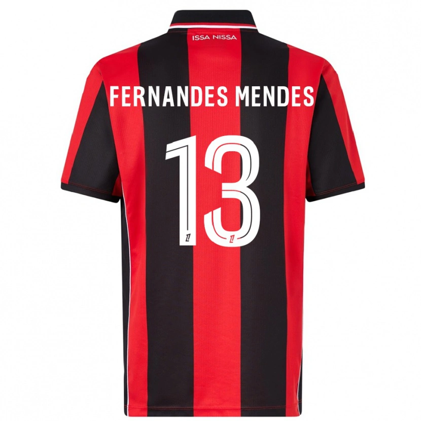 Danxen Herren Mathis Fernandes Mendes #13 Rot Schwarz Heimtrikot Trikot 2025/26 T-Shirt Schweiz