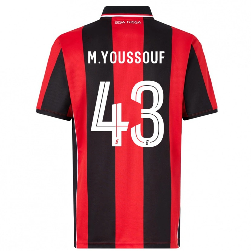 Danxen Herren Mousslim Youssouf #43 Rot Schwarz Heimtrikot Trikot 2025/26 T-Shirt Schweiz