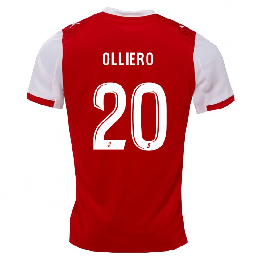 Danxen Herren Alexandre Olliero #20 Rot Weiß Heimtrikot Trikot 2025/26 T-Shirt Schweiz