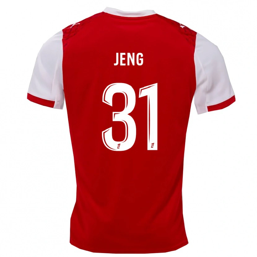 Danxen Herren Malcolm Jeng #31 Rot Weiß Heimtrikot Trikot 2025/26 T-Shirt Schweiz
