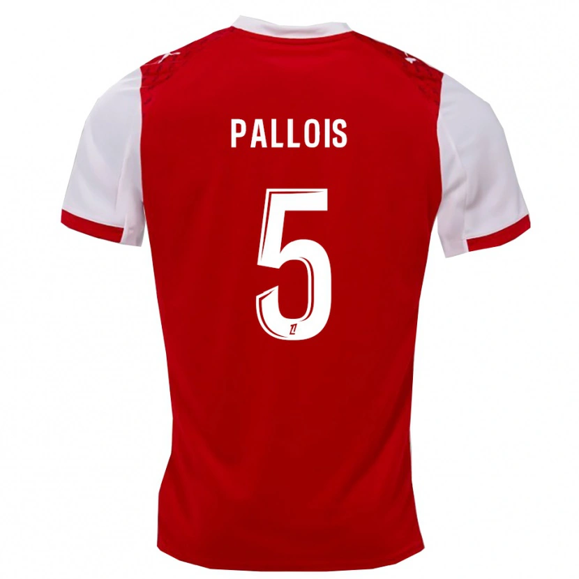 Danxen Herren Nicolas Pallois #5 Rot Weiß Heimtrikot Trikot 2025/26 T-Shirt Schweiz