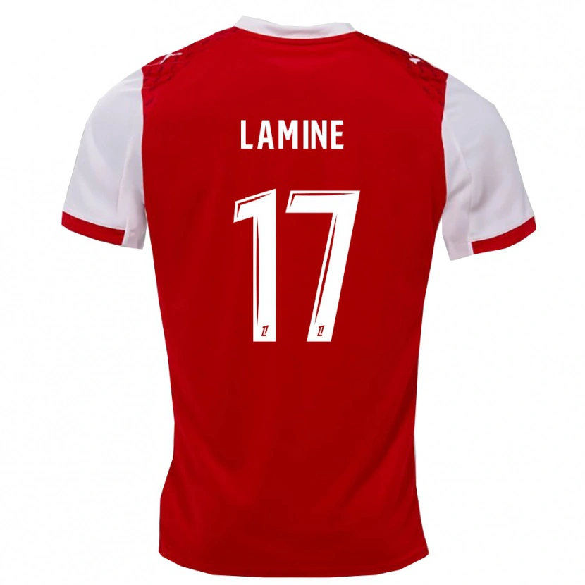 Danxen Herren Mana Lamine #17 Rot Weiß Heimtrikot Trikot 2025/26 T-Shirt Schweiz