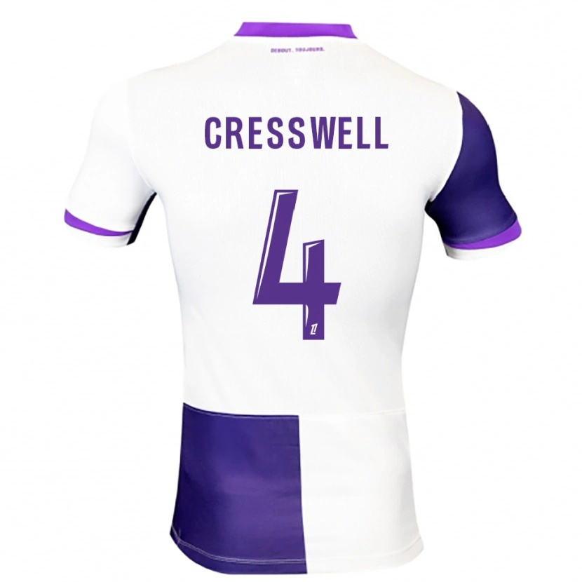 Danxen Herren Charlie Cresswell #4 Lila Weiß Heimtrikot Trikot 2025/26 T-Shirt Schweiz