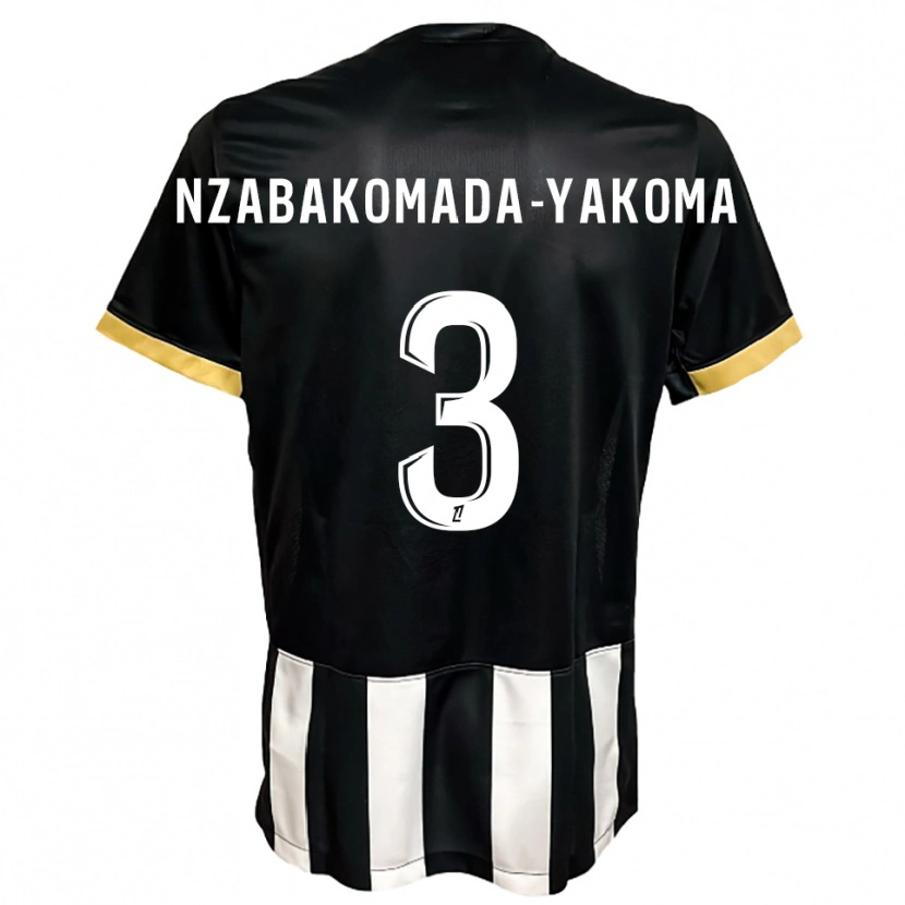 Danxen Herren Raphaël Nzabakomada-Yakoma #3 Schwarz Weiß Heimtrikot Trikot 2025/26 T-Shirt Schweiz
