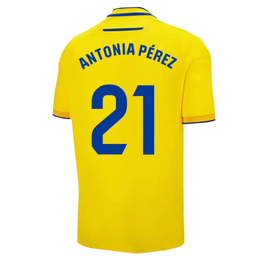 Danxen Herren Antonia Pérez Lopez #21 Gelb Marine Heimtrikot Trikot 2025/26 T-Shirt Schweiz
