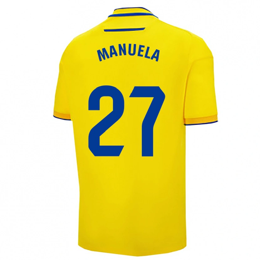 Danxen Herren Manuela Carrasco García #27 Gelb Marine Heimtrikot Trikot 2025/26 T-Shirt Schweiz