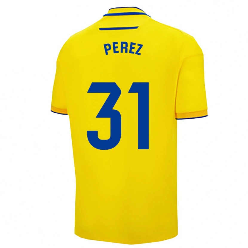 Danxen Herren Ángel Pérez #31 Gelb Marine Heimtrikot Trikot 2025/26 T-Shirt Schweiz