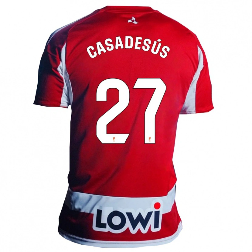 Danxen Herren Pau Casadesús #27 Rot Weiß Heimtrikot Trikot 2025/26 T-Shirt Schweiz
