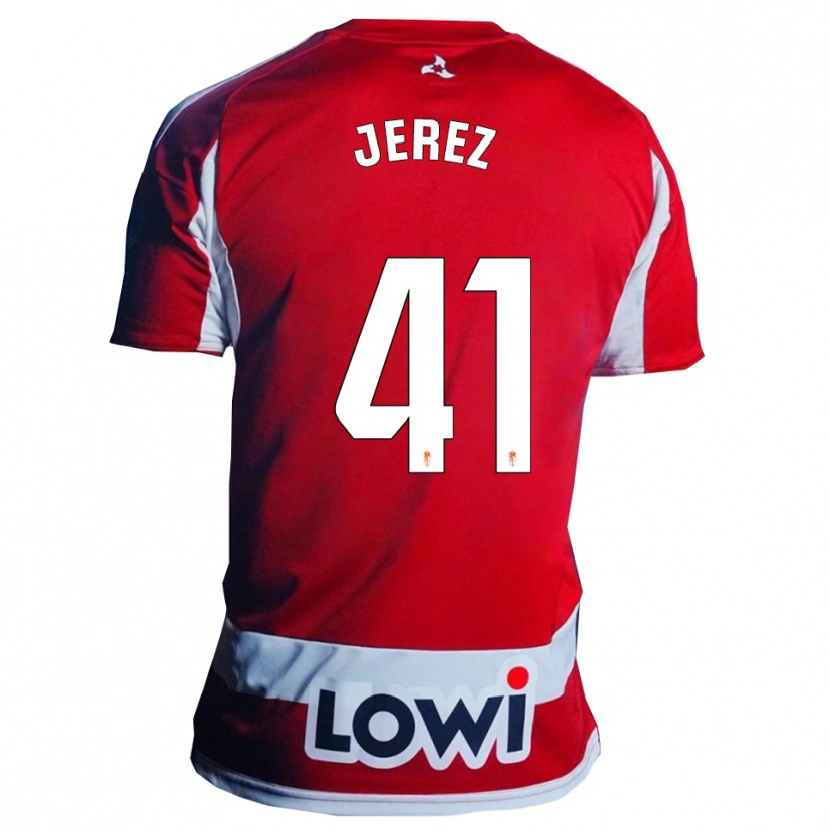 Danxen Herren Adrián Jerez #41 Rot Weiß Heimtrikot Trikot 2025/26 T-Shirt Schweiz