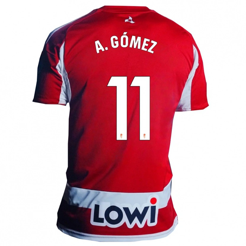 Danxen Herren Andrea Gómez Oliver #11 Rot Weiß Heimtrikot Trikot 2025/26 T-Shirt Schweiz