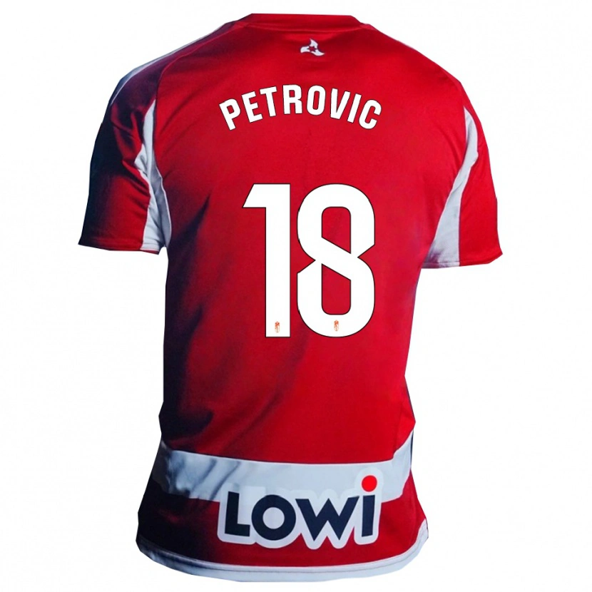 Danxen Herren Njegos Petrovic #18 Rot Weiß Heimtrikot Trikot 2025/26 T-Shirt Schweiz