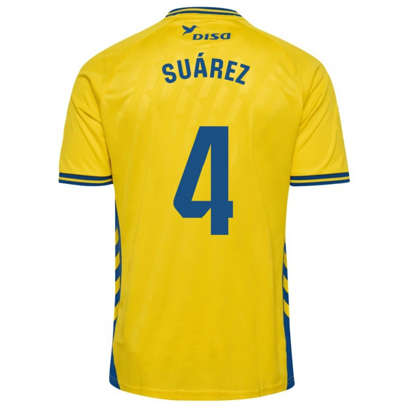 Danxen Herren Álex Suárez #4 Gelb Blau Heimtrikot Trikot 2025/26 T-Shirt Schweiz