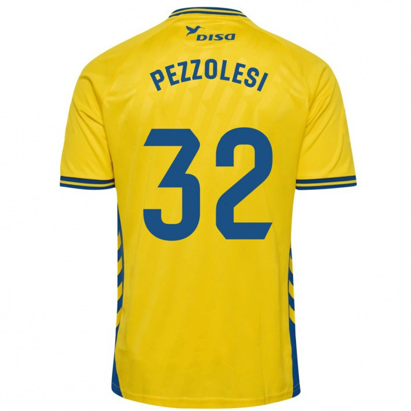 Danxen Herren Valentín Pezzolesi #32 Gelb Blau Heimtrikot Trikot 2025/26 T-Shirt Schweiz
