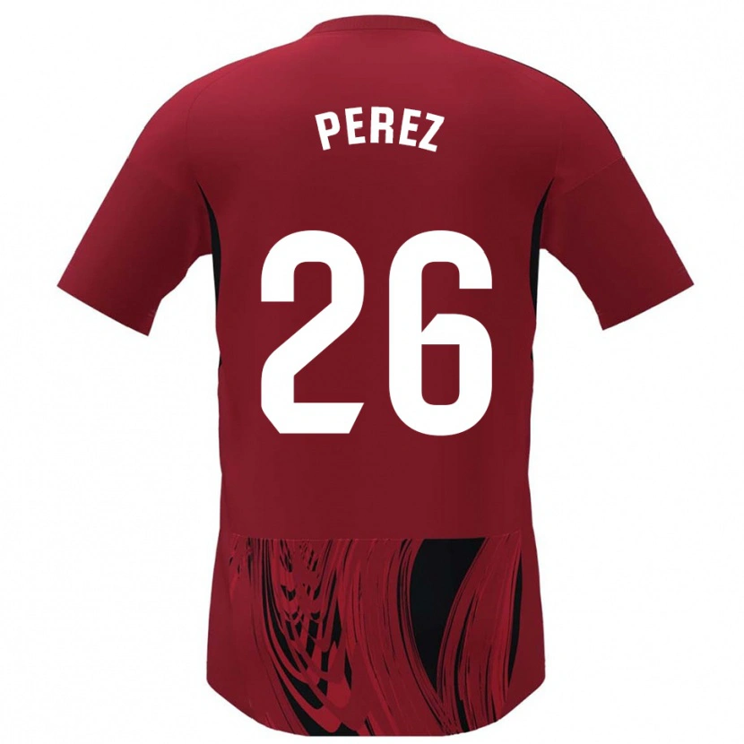 Danxen Herren Pablo Pérez #26 Rot Schwarz Heimtrikot Trikot 2025/26 T-Shirt Schweiz