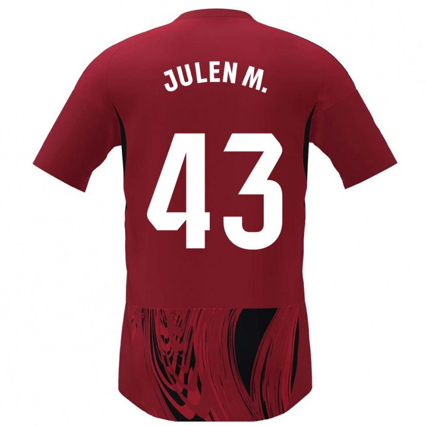 Danxen Herren Julen Martínez #43 Rot Schwarz Heimtrikot Trikot 2025/26 T-Shirt Schweiz