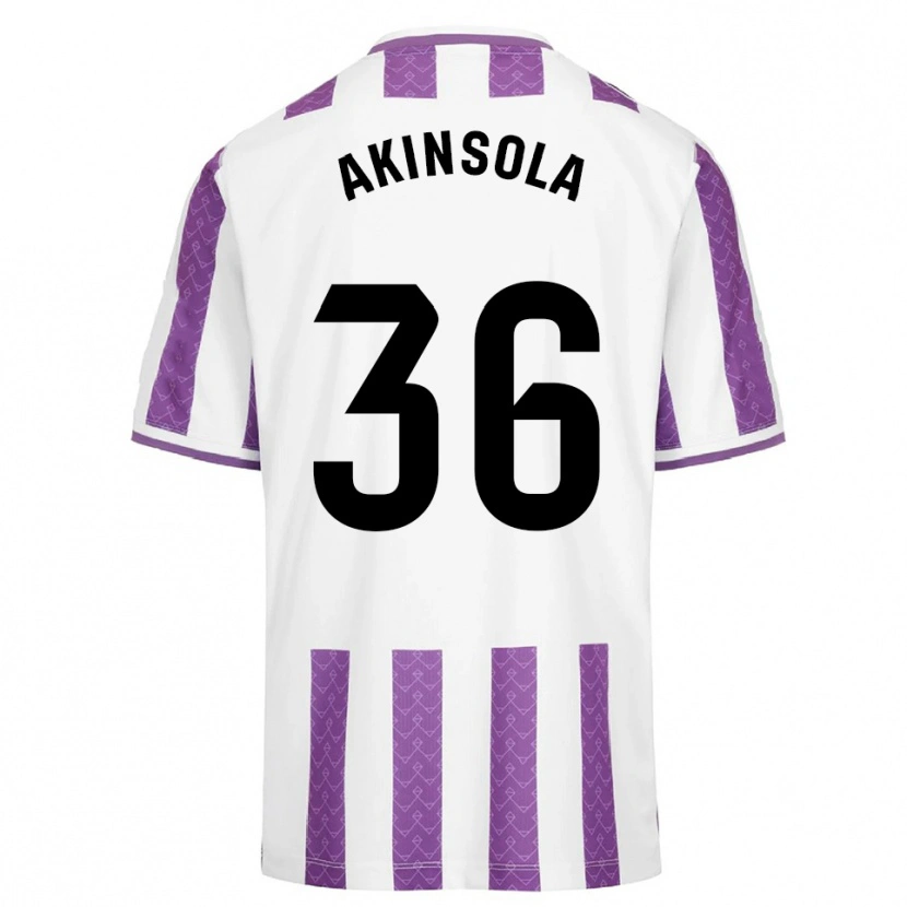 Danxen Herren Tunde Akinsola #36 Lila Weiß Heimtrikot Trikot 2025/26 T-Shirt Schweiz