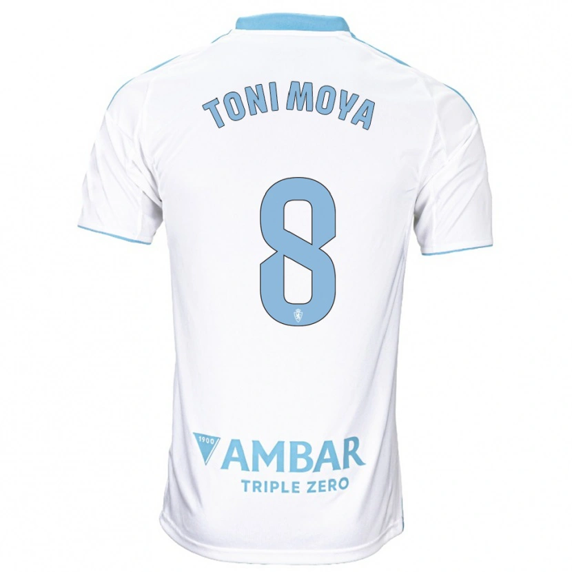 Danxen Herren Toni Moya #8 Weiß Himmelblau Heimtrikot Trikot 2025/26 T-Shirt Schweiz