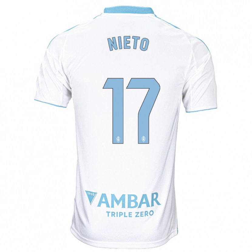 Danxen Herren Carlos Nieto #17 Weiß Himmelblau Heimtrikot Trikot 2025/26 T-Shirt Schweiz