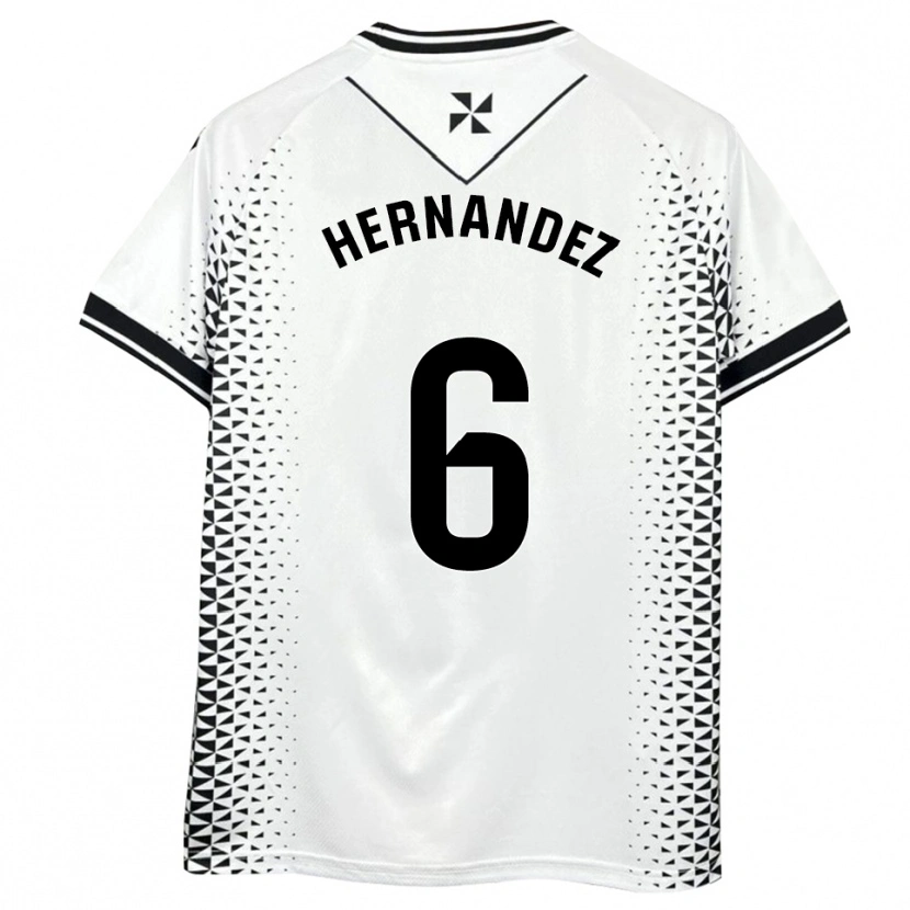 Danxen Herren Carlos Hernández #6 Weiß Schwarz Heimtrikot Trikot 2025/26 T-Shirt Schweiz