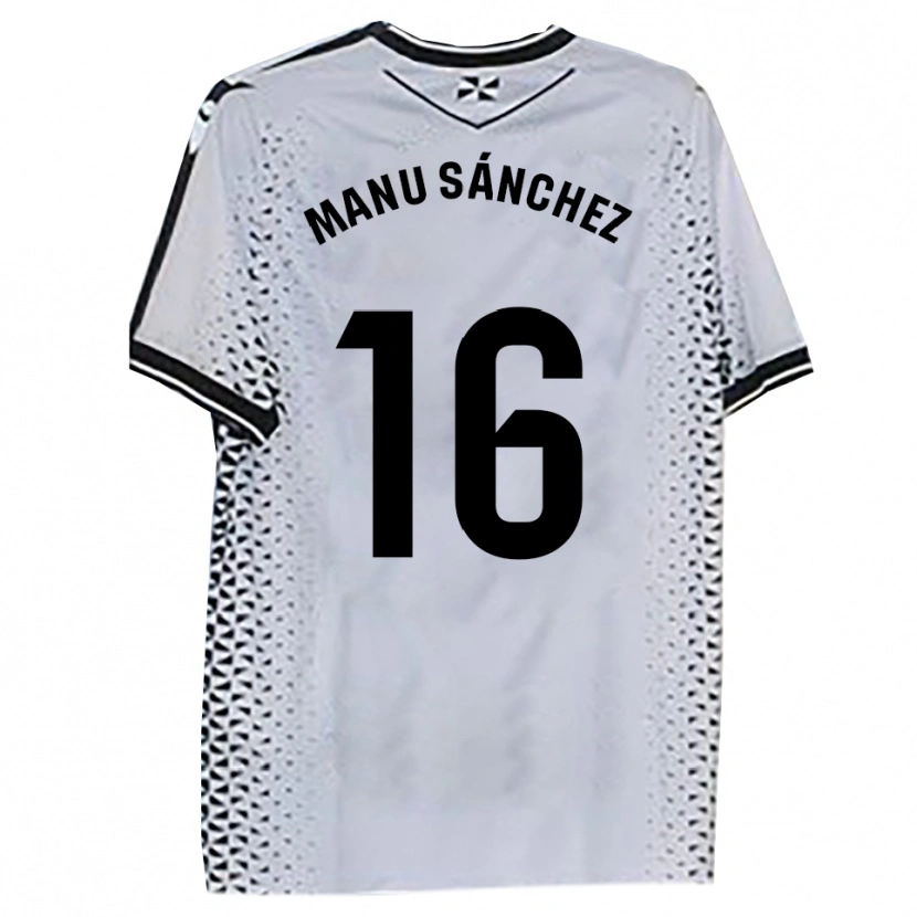 Danxen Herren Manu Sánchez #16 Weiß Schwarz Heimtrikot Trikot 2025/26 T-Shirt Schweiz
