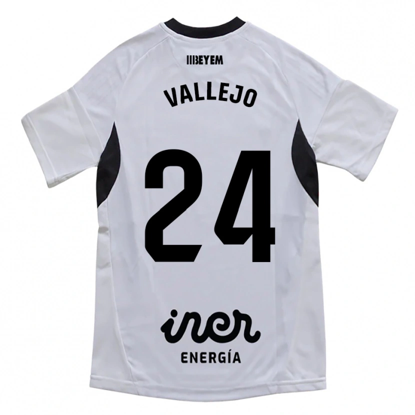 Danxen Herren Jesús Vallejo #24 Weiß Lila Heimtrikot Trikot 2025/26 T-Shirt Schweiz