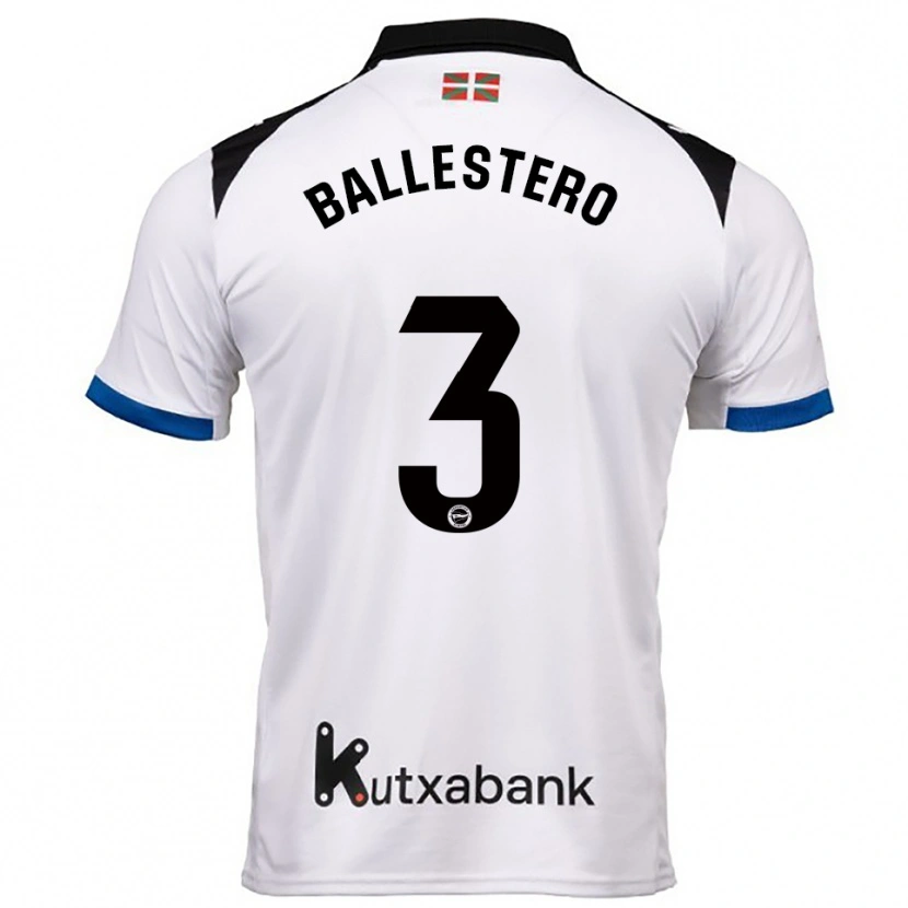 Danxen Herren Carlos Ballestero #3 Weiß Blau Auswärtstrikot Trikot 2025/26 T-Shirt Schweiz