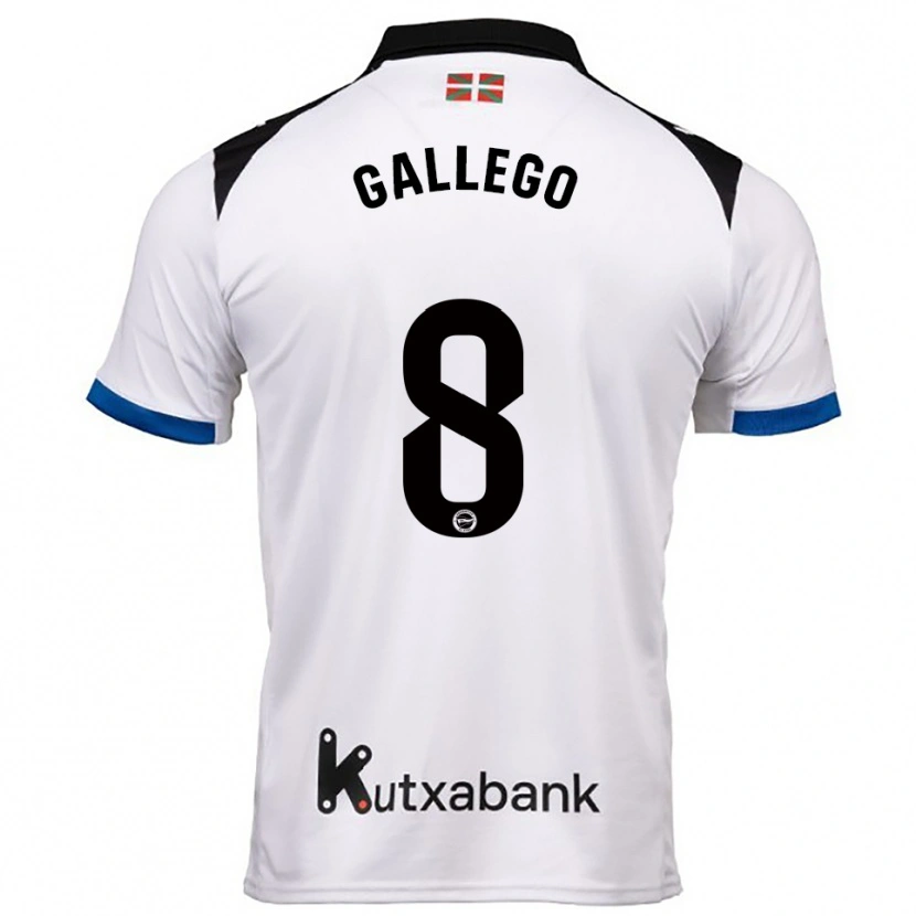Danxen Herren Óscar Gallego #8 Weiß Blau Auswärtstrikot Trikot 2025/26 T-Shirt Schweiz
