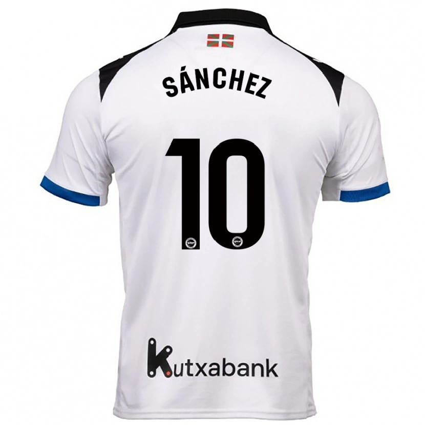 Danxen Herren Ander Sánchez #10 Weiß Blau Auswärtstrikot Trikot 2025/26 T-Shirt Schweiz
